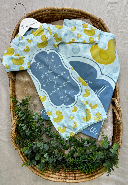 "Then I Will Sprinkle Clean Water..." with Ducks Boy Set